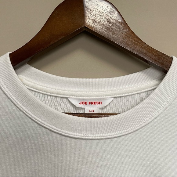 Joe Fresh White and Green Racquet Club Sweatshirt Tennis Women’s Large - Picture 3 of 11